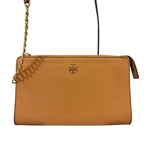 GUC Tory Burch Brown Crossbody Bag with Gold Accents